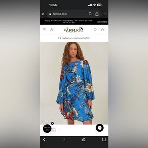 FARM Rio Blue Floral Dress